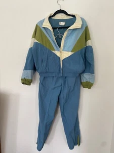 Vintage L.L. Bean Trainingsanzug Größe: 10 Jacke grün & blau Nylon Windbreaker - Bild 1 von 14