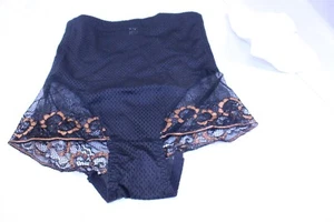 Women's Body Shaper Undergarment Black with Lace Short Shapewear Size Large - Picture 1 of 9