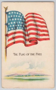 Antica cartolina patriottica ww1 bandiera americana dei liberi non spedita - Foto 1 di 2