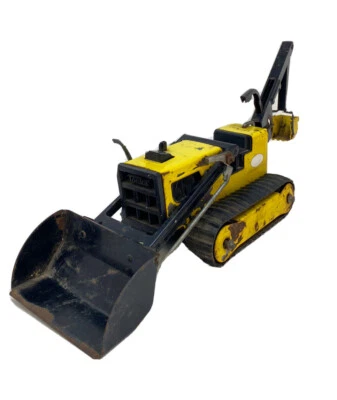 Vintage Tonka T6 Yellow Toy Backhoe Excavator Farm Construction Tractor - Image 1 of 4