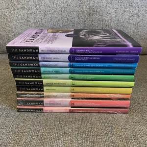 SANDMAN #1-10 COMPLETE RAINBOW HARDCOVER SET -Neil Gaiman -Vertigo -Netflix READ - Picture 1 of 23