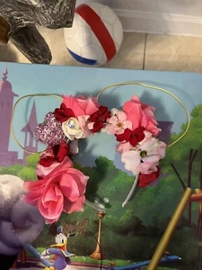Flower and Garden Red and White Ears Headband - Picture 1 of 2