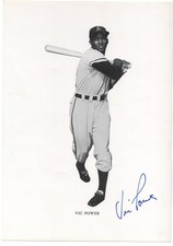 1954 Philadelphia Athletic Team Issue Vic Power Autograph
