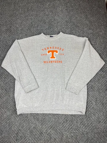 Vintage UT Tennessee Vols Sweatshirt Adult XL Gray Fleece Pullover Adult Cover