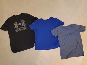 Under Armor/Old Navy Lot of 3 Short Sleeve Athletic Shirts Boys Size M 8/10 - Picture 1 of 4