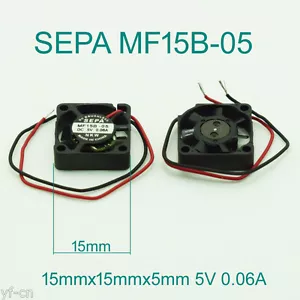 4pcs SEPA MF15B-05 15x15x5mm 1505 5V 0.06A Small Mini Micro Server Cooling Fan - Picture 1 of 5