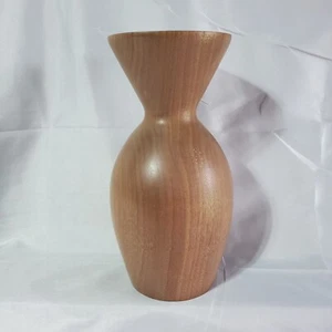 Vintage handgefertigte Holzvase 8 1/4" 1980er - Bild 1 von 8