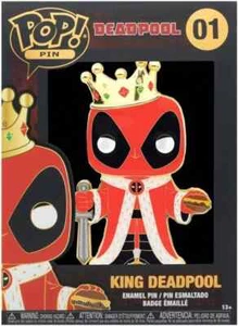 Funko Pop! Pins: Marvel - King Deadpool - Picture 1 of 2