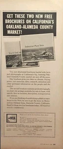 Oakland Alameda County CA Industrial Plant Sites Booming Vintage Print Ad 1967 - Picture 1 of 4