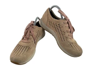 Dansko Sneakers Donna 39/8,5M Charlie Scarpe Rosa Rosa Pelle Scamosciata Traforata - Foto 1 di 12
