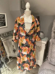 3/4 Lightweight Dress Coat Multicolour Size 10 - Picture 1 of 7