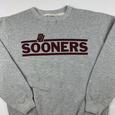 VTG 90s Oklahoma Sooners Sweatshirt Sz Large (Fits Medium) Super Heavy Weight Cover