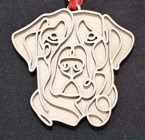 Adorno para perro Labrador Retriever madera corte láser vacaciones de Navidad - Imagen 1 de 3