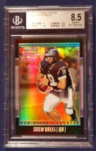 Bowman Chrome Refractors #144 Drew Brees 2001 RC BGS 8,5 casi nuevo+ #d/1999 - Imagen 1 de 2