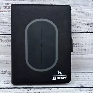 Heapy Arlington Wireless Charging Portfolio PP8110 Black Notepad New Open Box - Picture 1 of 12