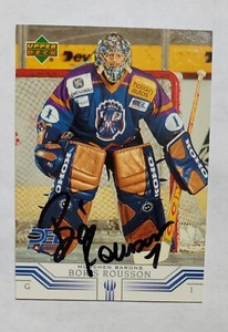 2001-02 Upper Deck German DEL #191 In Person Auto Boris Rousson Munich Barons