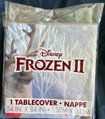 Anna Elsa FROZEN 2 Plastic Table Cover Girls Birthday Party Supplies Decorations - Image 1 of 3