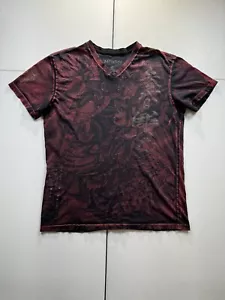Affliction Horiyoshi HEROES & DEMONS T-Shirt Herren L rot Samurai Skate Y2K - Bild 1 von 6