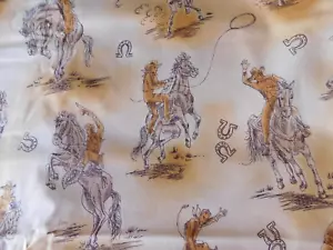 3 YARDS OF COWBOY THEMED FABRIC FROM FABRIC INNOVATIONS - Picture 1 of 4