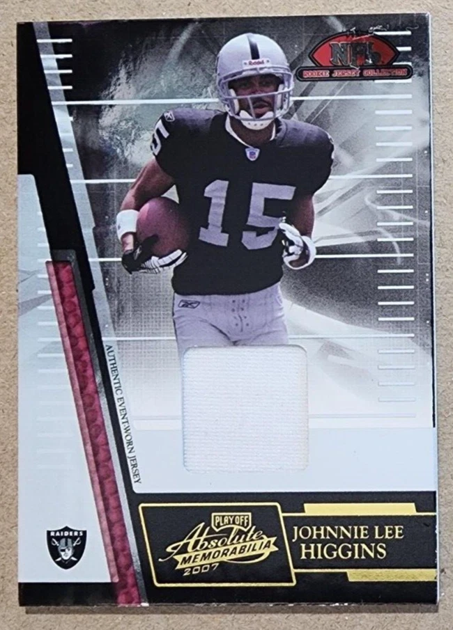 2007 Donruss Playoff Absolute Jersey Patch - Johnnie Lee Higgins #RJC-33 - Image 1 of 2