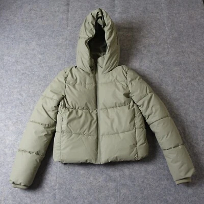 Zara Jacket Womens XSmall Beige Puffer Rubberized Wind Protection Anorak Puff XS - Image 1 of 4