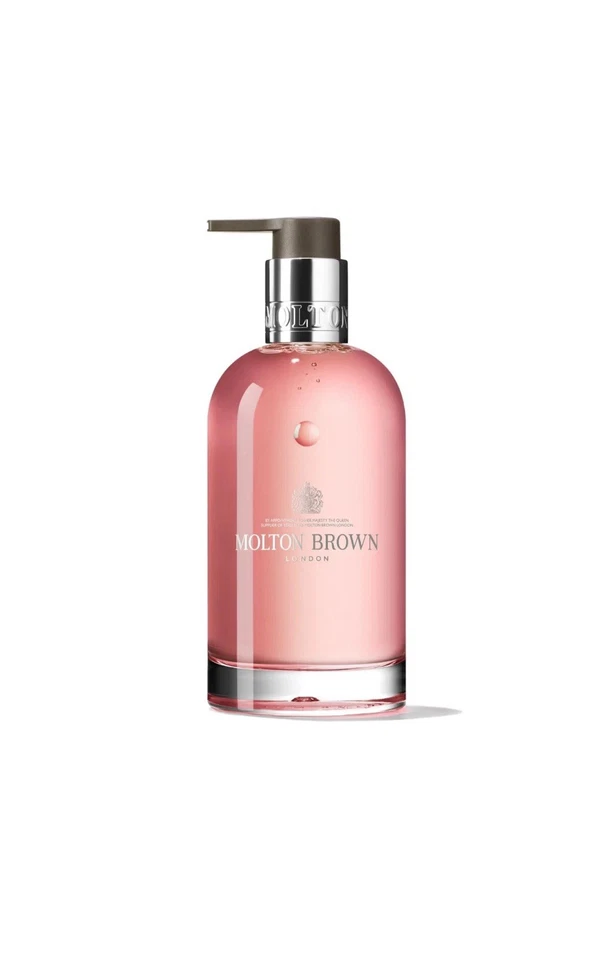 Molton Brown Delicious Rhubarb & Rose Hand Wash 200ml Glass Bottle New