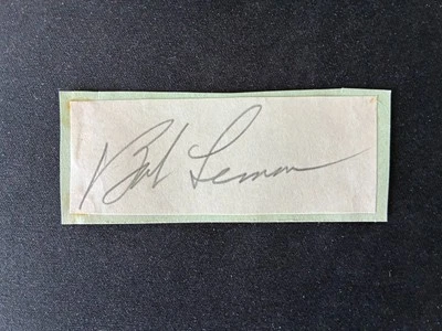 Bob Lemon Cut Autograph, Group JSA Certified, HOF Auto, Pencil, TBC - Image 1 of 3