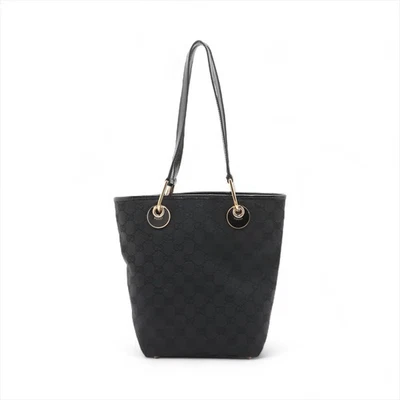 Gucci GG Canvas canvas x coated leather Tote bag Black 120840 - Image 1 of 4