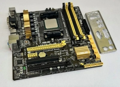 Asus A88XM-PLUS REV. 1.03 Socket FM2+ / FM2b DDR3 Motherboard, CPU & I/O Shield - Image 1 of 4