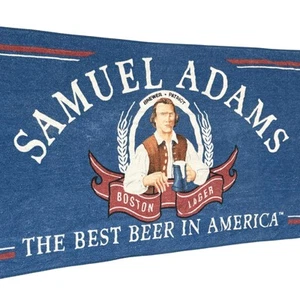 Telo mare vintage Samuel Adams Boston Lager anni 90 birra coperta 55" x 27" - Foto 1 di 7