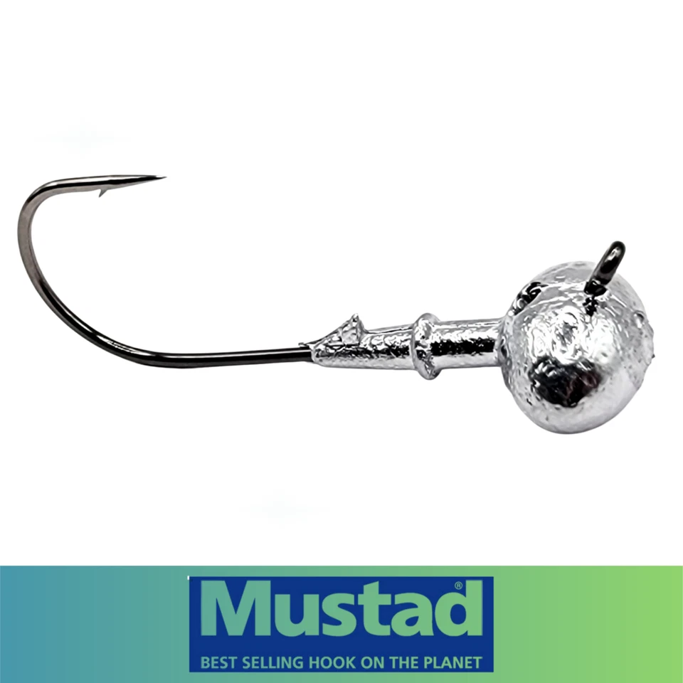 Plantilla de pesca de lubina sin malezas de fútbol americano mostaza sin pintar gancho ultra punta paquete de 25 Foto 1 de 1