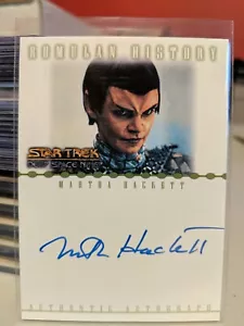 Star Trek Nemesis Martha Hackett RA2 Autograph Card as T'Rul Romulan History NM  - Picture 1 of 2