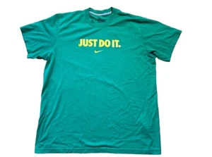 Camisa Nike Hombres Talla Grande Verde Ajuste Estándar Just Do It Swoosh Camiseta Atlética Gimnasio - Imagen 1 de 8