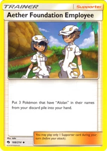 4x Pokemon TCG Lost Thunder 168/214 Aether Foundation Employee Uncommon Trainer - Picture 1 of 1
