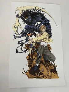 DEATH NOTE Alcohol Marker Illustration,Light Yagami and Ryuk ANIME DRAWING PRINT - Picture 1 of 7