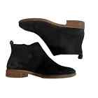 Lucky Brand Boots Women’s 9.5 Noah Chelsea Pull On Flats Black Leather Round Toe