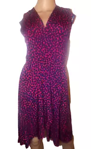 NWT BCBGMAXAZRIA SZ.XS, BLUE & RED,SLEEVELESS,A-LINE DRESS - Picture 1 of 8