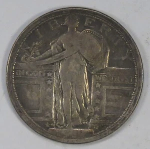 1917-D Tipo 1 Standing Liberty Quarter F+ - Imagen 1 de 2