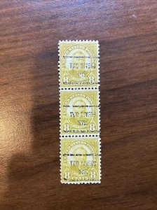 Ulysses Grant 8 Cent stamp X 3 Two Rivers Wisconsin Overprint - Picture 1 of 5