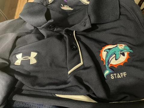 Miami Dolphins Under Armour staff polo golf shirt men's adult Medium Cover