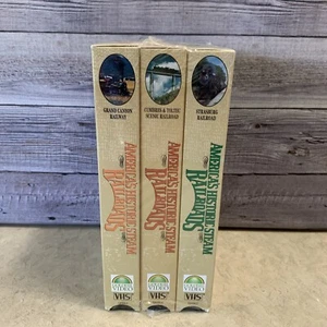 New Sealed America's Historic Steam Railroads Box Set 3 VHS Tapes Goldhil Video - Picture 1 of 4
