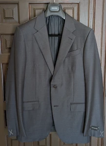 ERMENEGILDO ZEGNA Trofeo 100% Wool Suit Jacket Blazer, Charcoal Grey, 38 R (US) - Picture 1 of 8