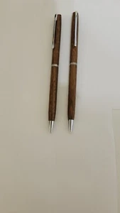 Hallmark wood ballpoint pen and pencil set used but in very good condition - Picture 1 of 4