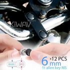 Kiwav Black Bolt Screw Cover Socket Cap For M6 Bolt (5Mm Allen Key) 12Pcs/Pack