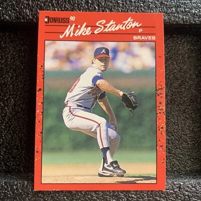 1990 Donruss Baseball card #508 Mike Stanton RC Rookie Atlanta Braves - Image 1 of 4