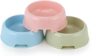 Plastic Dog Bowls,Food Dishes & Water Bowl for Dogs, Cats or Other Small Animals