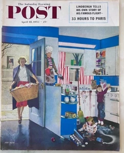 Saturday Evening Post April 18, 1953 magazine - Cover Only - John Falter art - Picture 1 of 1