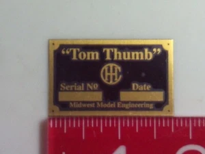 Modell IHC Tom Daumen Motor Messing Typenschild Schild Typenschild - Bild 1 von 1