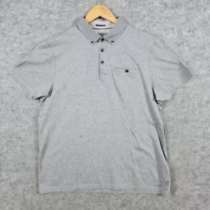Ted Baker London Herren Poloshirt grau Größe 5 (L) 100% Baumwolle Golf LEICHTE FLECKEN - Bild 1 von 12