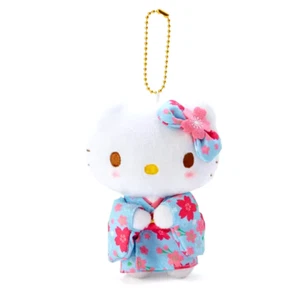 Nuevo Sanrio Hello Kitty Kimono Cereza Sakura Mascota Peluche Cadena Llavero Dije - Imagen 1 de 3